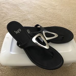Impo black wedge sandals Size 10
